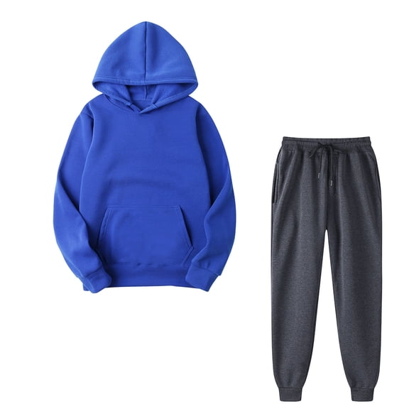 Zekutng Lounge Sets for Women Solid Hoodie Jogger Pant 2-Piece Sweatsuit Set,Sizes M-3XL