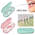 thumbnail image 1 of 2 Caja/10pcs Palillo de dientes Cuidado Oral Dientes Limpios Palillo Dental Hilo Dental Hilos Caja, 1 of 1