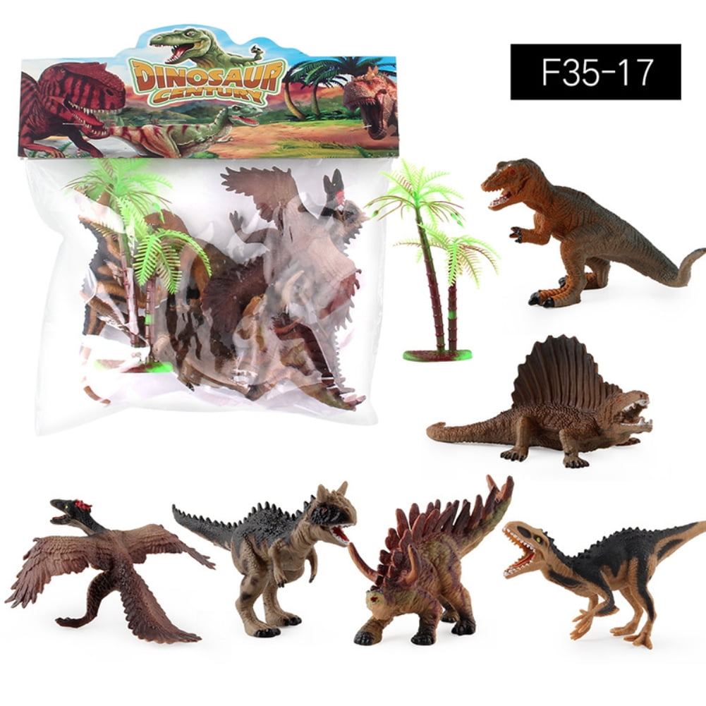 7pcs/set Mini Animals Dinosaur Simulation Toy Jurassic Play Dinosaur ...