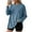 Blue, variant on Womens Oversized Long Sleeve T Shirts Side Slit Basic Crewneck Athletic Tee Tops Casual Loose Fit Gym Workout Pullover Tops