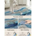 thumbnail image 5 of Abstract Blue Area Rug for Bedroom 4x6 Ft Gradient Beach Ocean Wave Oil Painting Super Soft fuzzy Throw Rug Non-Slip Fluffy Plush Indoor Floor Carpet for Living Room Nursery Home Decor, 5 of 8