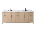 thumbnail image 2 of Vanity Art 84" Freestanding Bathroom Vanity with Integrated Finger Pull Doors and Engineered Stone Top, 2 of 6