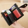 thumbnail image 2 of HAWEE Small Wallets for Women RFID Blocking Leather Trifold Compact Credit Card Holder with ID Window Ladies Zipper Coin Purse, 2 of 6