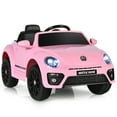 thumbnail image 6 of Topbuy 12V Toddler Ride On Car Volkswagen Beetle Kids Electric Toy w/Remote Control Pink, 6 of 6