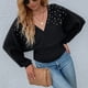 thumbnail image 4 of Suéteres Para Mujer Otoño Invierno Suéter de Punto de Moda Cuello en V Perla Sólido Manga Larga Suéter Tops Odeerbi  ODB175812, 4 of 7