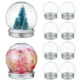 thumbnail image 1 of 10 unidades de globos de nieve de 150 ml con tapas de rosca, vacíos, para hacer globos de nieve., 1 of 7