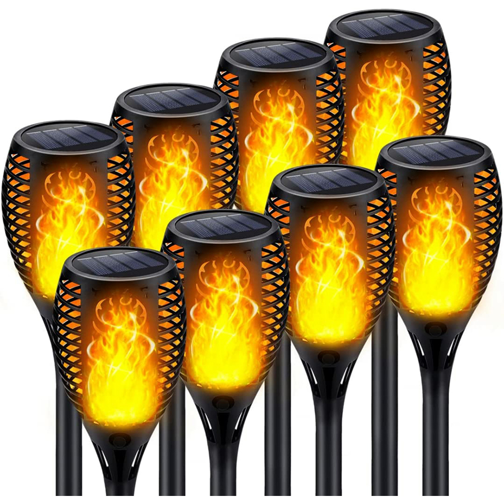 Solar Outdoor Lights Decorative, Large Solar Torch Light With Flickering Flame, Waterproof Solar
