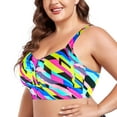 thumbnail image 6 of Ocean Blues Women's Plus Size Ruched Back Tie bikini top Bikini Top Swimsuit Bathing Suits, 6 of 7