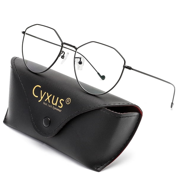 Cyxus Filtro de Luz Azul para Lentes Antireflejantes Gafas para Computadora Marco Redondos Anti Tensión de Ojos 8009T02 Cyxus Style