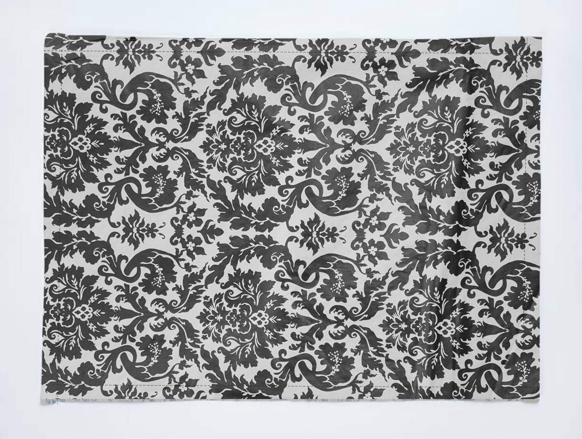 Plastic with Flannel Backing Dinner Table Placemats Holiday Home Decoration 13" x 19" (Pack of 4)