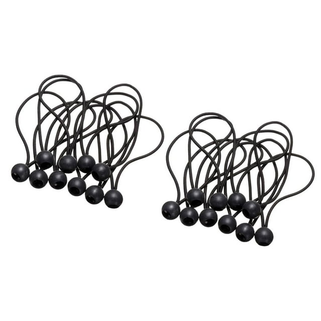 2 Piezas De Elástica Fijas Cordones Con Dosel Negro Cintas De Sujeción Correa De Fijación
