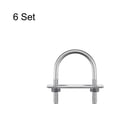 thumbnail image 3 of Unique Bargains Round U-Bolts 6 Sets 47mm Inner Width 72mm Length M8 with Nuts and Plates, 3 of 5
