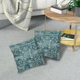 thumbnail image 5 of Teal Boho Throw Pillow Covers 16x16 Inch Bohemian Carpet Ethnic Decorative Square Pillow Cases Bohemian Carpet Ethnic Cushion Covers Farmhouse Home Decor for Sofa Couch Outdoor Set of 2, 5 of 6