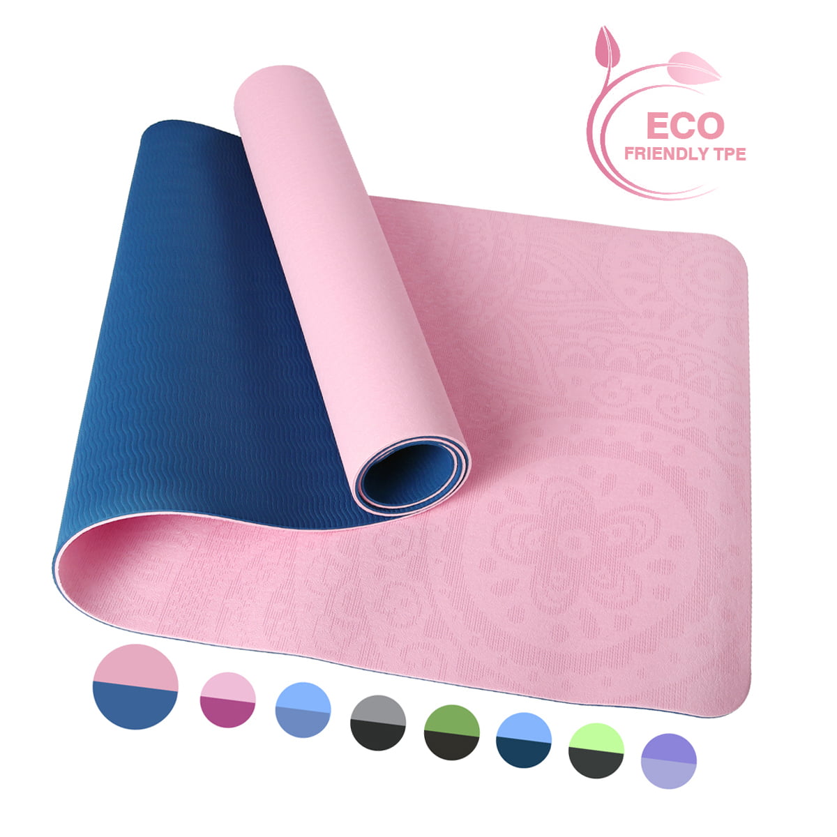 Non-Slip Yoga Mat 6mm Eco Friendly Pilates Fitness Exercise Gym 