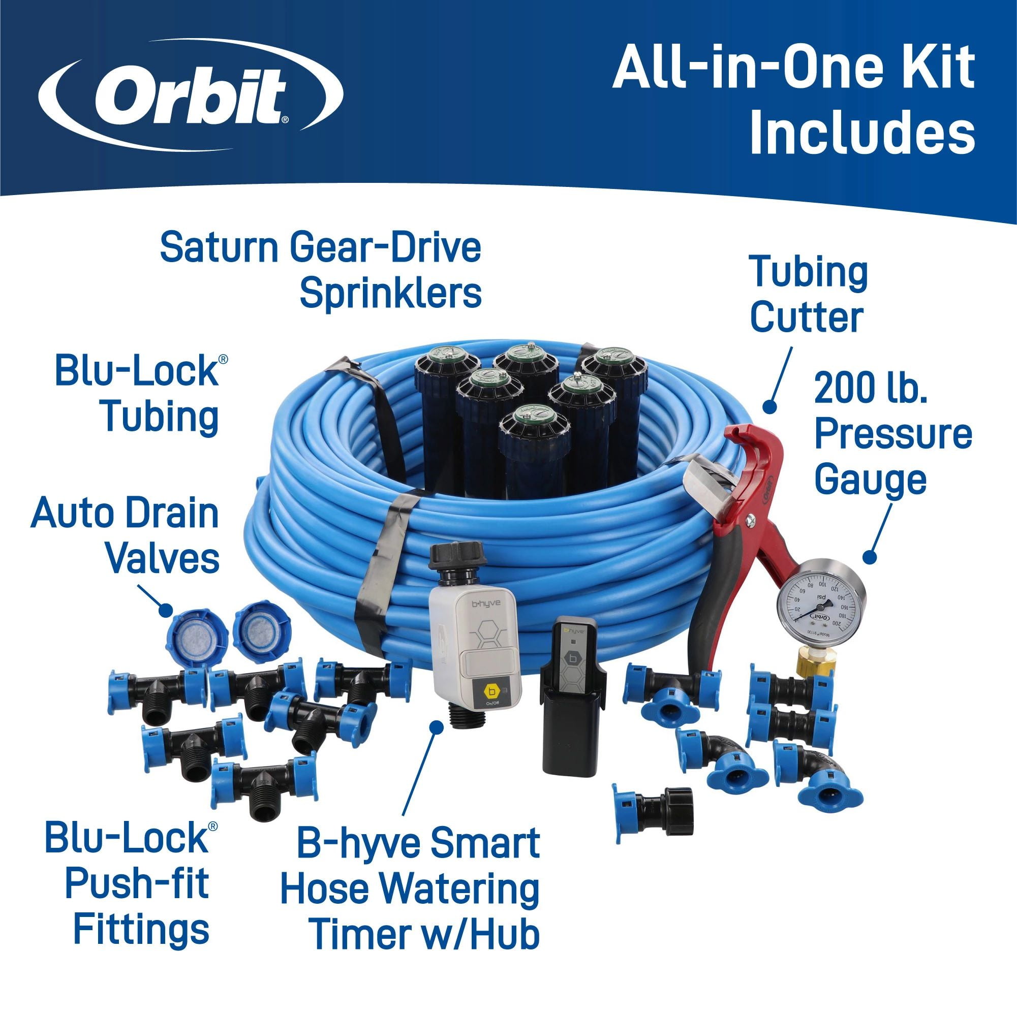 Orbit 50020 In-Ground Blu-Lock Tubing System and Digital Hose