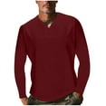 thumbnail image 4 of DecSea Mens Shawl Collar V Neck Sweater Shirts Lightweight Muscle Long Sleeve T Shirts Fitted Knitted Pullover Thermal Tops, 4 of 8