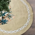 thumbnail image 2 of Eleanos 1 Piece Of Linen Christmas Decorations Linen 122CM Tree Skirt Tree Bottom Decorated Christmas Tree, 2 of 5