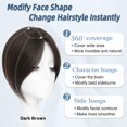 thumbnail image 3 of Hair Toppers Wirctp 100% cabello humano con flequillo para mujer, 3 of 9