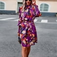 thumbnail image 4 of New Autumn Women's Printed Dress, Elegant Long-Sleeved Dress, 4 of 5