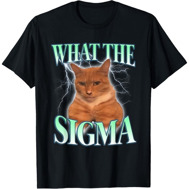 Vintage What The Sigma Lovely Animal Funny Cat-Meme - Camiseta de ropa