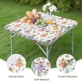 thumbnail image 4 of Colorful Fairy Flower Pattern Square Fitted Tablecloth with Elastic Edge,Square Table Cover,Washable Elastic Table Cover for Home Kitchen Party Decor 34"x34", 4 of 6