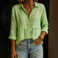 thumbnail image 5 of Kelon Womens Summer Tops Long Sleeve V Neck Fashion Clothes Vacation Outfits Summer Going Out Basic Tee, S, 5 of 5