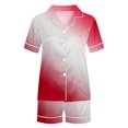 thumbnail image 4 of Qiopertar Liquidation à Moins de 5$ Blouse Décontractée à Col Rabattu Manches Courtes Mode Short Ensemble de Pyjama Grandes Économies de Vacances!, 4 of 5