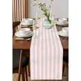thumbnail image 2 of Table Runner Dresser Scarf 16 x 72 Inch Pink and White Striped Geometric Table Runners Non-Slip Heat Kitchen Dining Table Decor for Kitchen Farmhouse Indoor Outdoor Home Party, 2 of 7