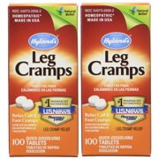 2 Pack Hyland's Leg Cramps, Relax Calf & Foot Cramps 100 Tablets Each