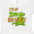 thumbnail image 4 of Inktastic It's My 2nd Birthday with Cute Green Alligator Girls Toddler Dress, 4 of 5