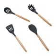thumbnail image 2 of Wooden Silicone Spatula Soup Ladle Slotted Shovel Spoon Cooking Spatula Soup Ladle No-Stick Home Kitchen Cooking Tools, 2 of 8