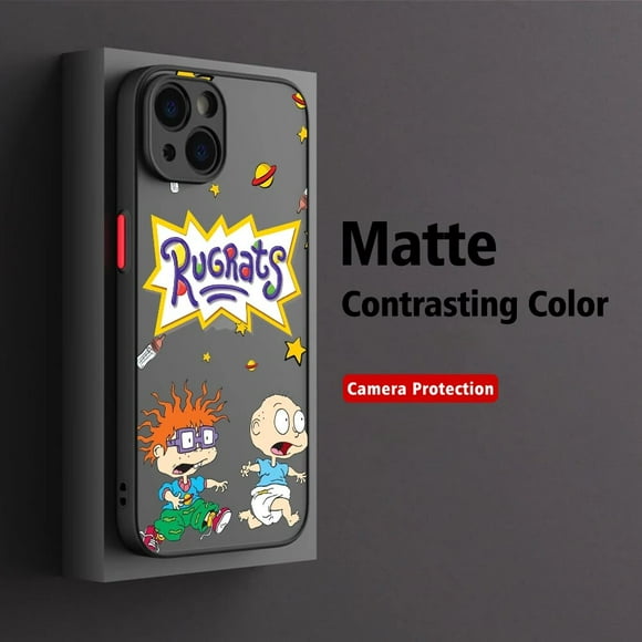 Funny Cartoon R-Rugrats Phone Case For iPhone 15 14 13 12 11 Pro Max X XR XSMax 7 8 Plus Matte Transparent Back Cover FGHS-101HY24011812 For iphone X Xs