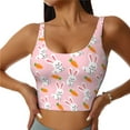 thumbnail image 1 of Fotbe Rabbit And Carrot Sujetador Deportivo Largo sin Aros para Mujer con Almohadillas y Soporte Medio, Transpirable y Absorbente, Camiseta Tipo Chaleco o Tank Top-X-Large, 1 of 8