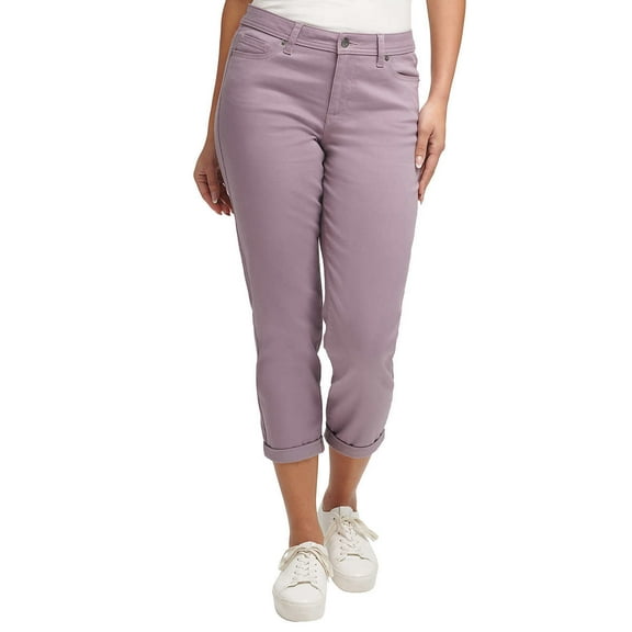 Calvin Klein Womens Purple Cropped Pants,Vop/Vntg Orchd,8