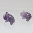thumbnail image 6 of Purple Piggies 2 Hand Carved Amethyst Pig Animal Beads | 22x13x11mm | Purple | 2 Beads, 6 of 12