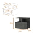 thumbnail image 5 of FM FURNITURE Augusta Floating Nightstand with 2-Tier Shelf and 1-Drawer, 5 of 6