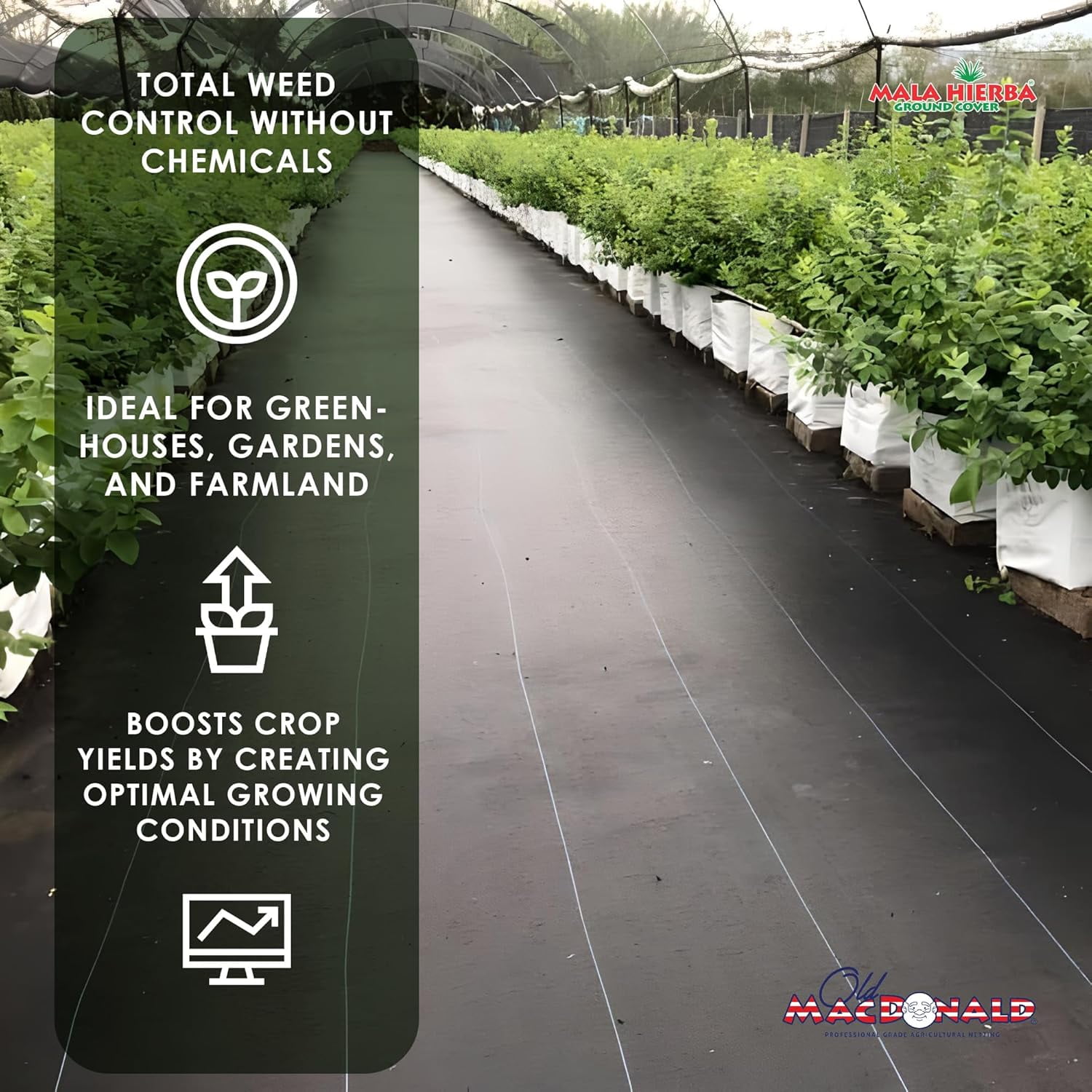 12ft x 300ft (3.66m x 91.44m) Professional Grade Ground Cover Heavy Duty 3.2OZ Weed Barrier Woven Control Fabric Geotextile Fabric for Landscaping Folded