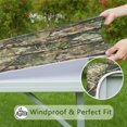 thumbnail image 6 of Forest Camo Branches Leaves Pattern Square Fitted Tablecloth with Elastic Edge,Square Table Cover,Washable Elastic Table Cover for Home Kitchen Party Decor 34"x34", 6 of 6