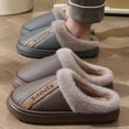 thumbnail image 3 of Ablanczoom Slippers Men Shoes: Memory Foam Winter Men Slippers Waterproof Non-Slip Warm Fuzzy Faux Fur Indoor Outdoor, 3 of 6