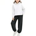 thumbnail image 2 of YOUYEDIAN Boys Girls Hoodie Set Long Sleeve Hoodie and Sweatpant Sets Child 2 Piece Sweatsuits Fall Winter Outfits Black-White 3-4 Years, 2 of 5