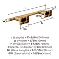 thumbnail image 5 of Amerock Bronx Champagne Bronze 9 inch (229mm) Towel Bar, 5 of 7
