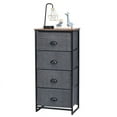 thumbnail image 2 of 4 Drawer Dresser for Bedroom, Chests of Drawers, Fabric Vertical Dresser Storage Tower, Gray, 2 of 6