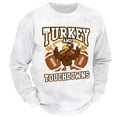 thumbnail image 4 of Mens Pullover Tops Solid Color Crew Neckleter Turkey Pattern Printed Mens Casual Clothing,White,M, 4 of 4