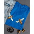 thumbnail image 3 of Bee Chest Graphic Women Royal Blue T-Shirt, Female Medium, 3 of 4