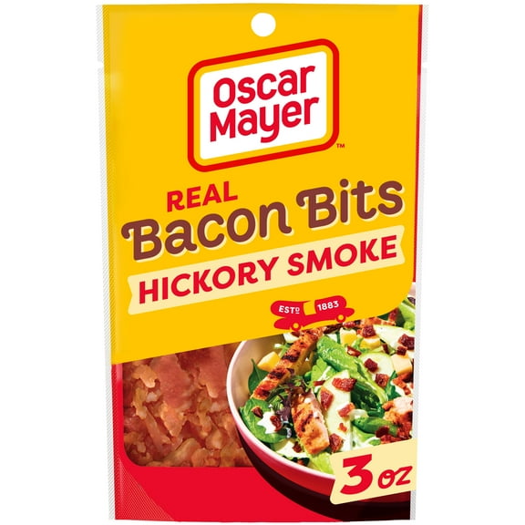 Oscar Mayer Real Bacon Bits, 3 oz Bag, 0.5-1 Cup, Shelf-Stable, Casein Free