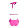 thumbnail image 5 of oqasdz Solid Color Women Two Piece Bathing Suits Push Up Bikini Sets Swimsuit Vintage Swimwear Cute Female Beachwear, 5 of 5