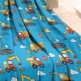 thumbnail image 3 of Cartoon Construction Vehicles Stop Signs Blanket,Comfortable Soft Flannel Throw Blanket,All Season,Warm Lightweight Blankets for Sofa Bed Couch Living Room Chair,30"x40", 3 of 4
