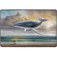thumbnail image 4 of SKYSONIC 72x48in Magical Whale Bird Area Rug, Sea Sunset Non-Slip Floor Carpet for Indoor Living Dining Room and Bedroom Area, 4 of 7