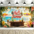 thumbnail image 3 of 6 x 4 ft Summer Photography Backdrop, Beach Bar Backdrop Tropical Bar Birthday Photo Background Decor, Summer Beach Hawaiian Photography Background Party Birthday Banner Photo Studio Props,Color2, 3 of 4