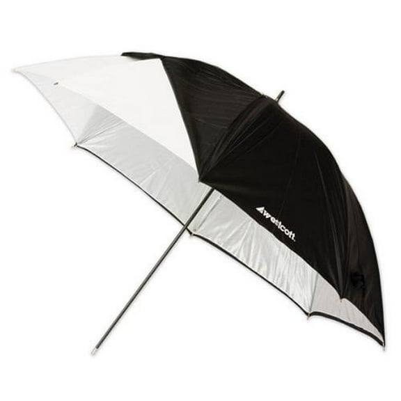 Westcott 45" Optical White Satin Umbrella with Removable Black Cover - Fiberglass Frame